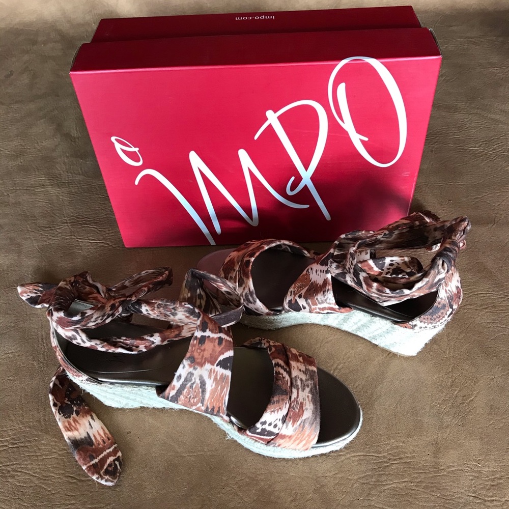 Ankle wrap wedge Sandals by Impo